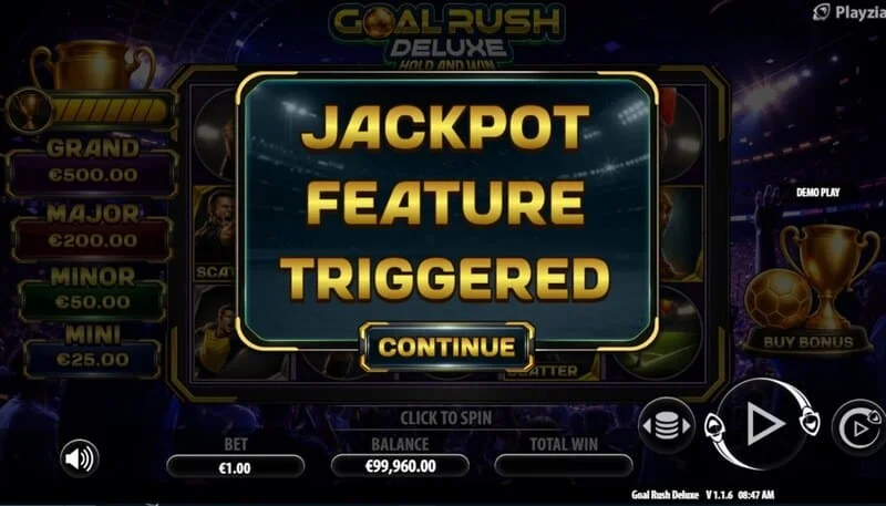 Goal Rush Deluxe – Jackpot Hold and Win indítása bónusz labdákkal